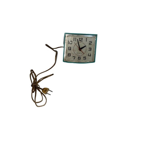 GE General Electric Turquoise Kitchen Wall Clock Decoration Only Does not Work - Picture 3 of 5